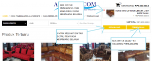 Melihat keranjang belanja dan lanjut ke pembayaaran