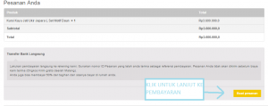 buat pesanan untuk lanjut ke pembayaran