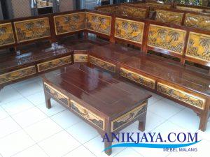 Kursi Kayu Jati Ukir Jepara L Set Desain Pantai