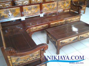 Kursi Kayu Jati Ukir Jepara L Set Desain Pantai Malang