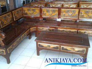 Kursi Kayu Jati Ukir Jepara L Set Desain Pantai Murah