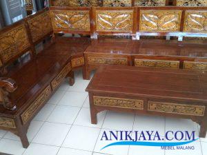 Kursi Kayu Jati Ukir Jepara L Set Malang