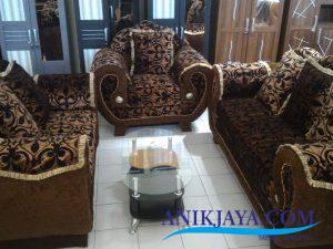 kursi sofa king 321 elegan coklat set