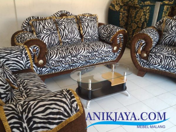 Kursi Sofa King 321 Motif Zebra Murah
