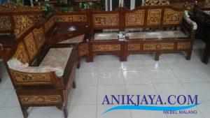 Kursi Kayu Jati Ukir Jepara L Set Desain Marmer