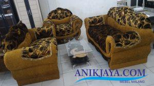 Kursi Sofa King 321 Motif Daun Coklat murah
