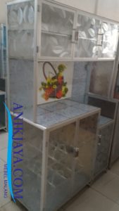 Rak Piring Kaca Alumunium Keramik Extra Large malang