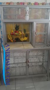 Rak Piring Kaca Alumunium Keramik Large Malang