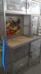 Rak Piring Kaca Alumunium Keramik Large Murah
