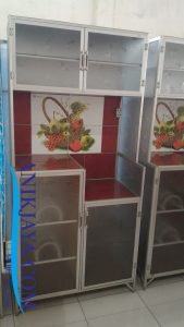 Rak Piring Kaca Alumunium Keramik Medium Malang