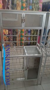 Rak Piring Kaca Alumunium Small murah